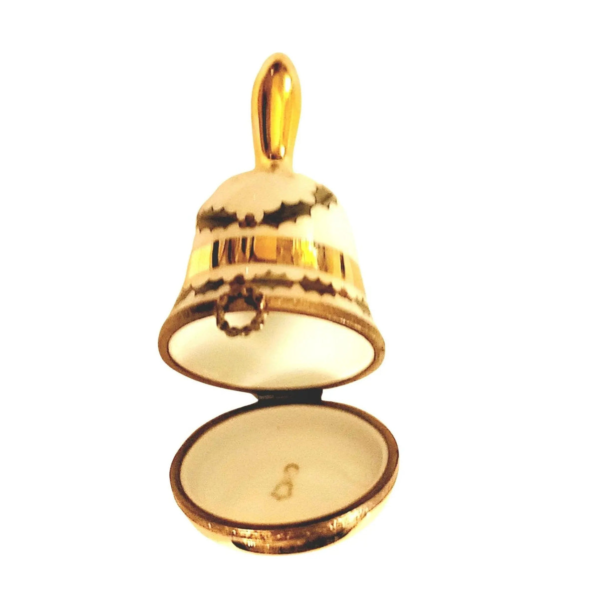 Every brushstroke by hand on the 1993 Christmas Bell Limoges box from France