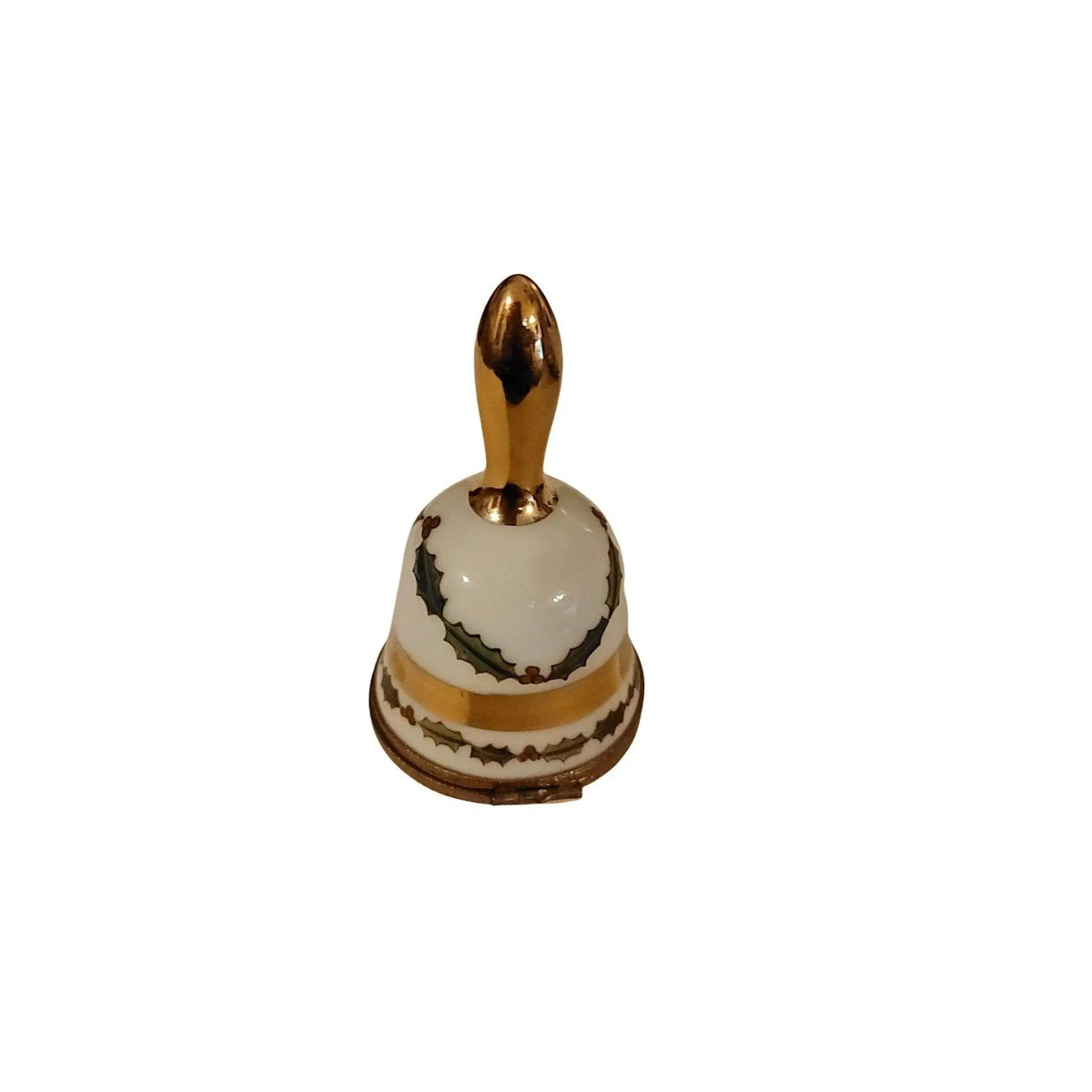 Collectible 1993 Christmas Bell Limoges box with artisan brushwork