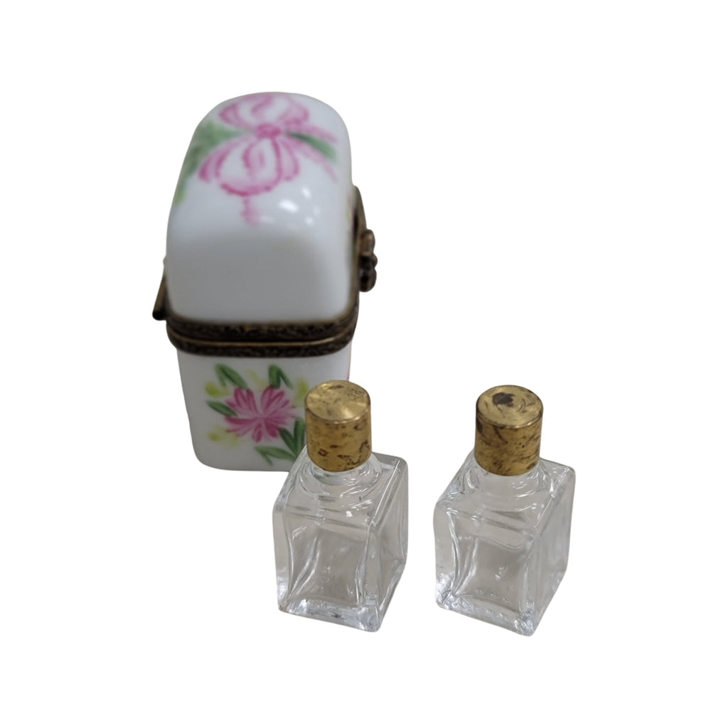 Every brushstroke by hand on the 2 Pink Perfume Limoges box from France