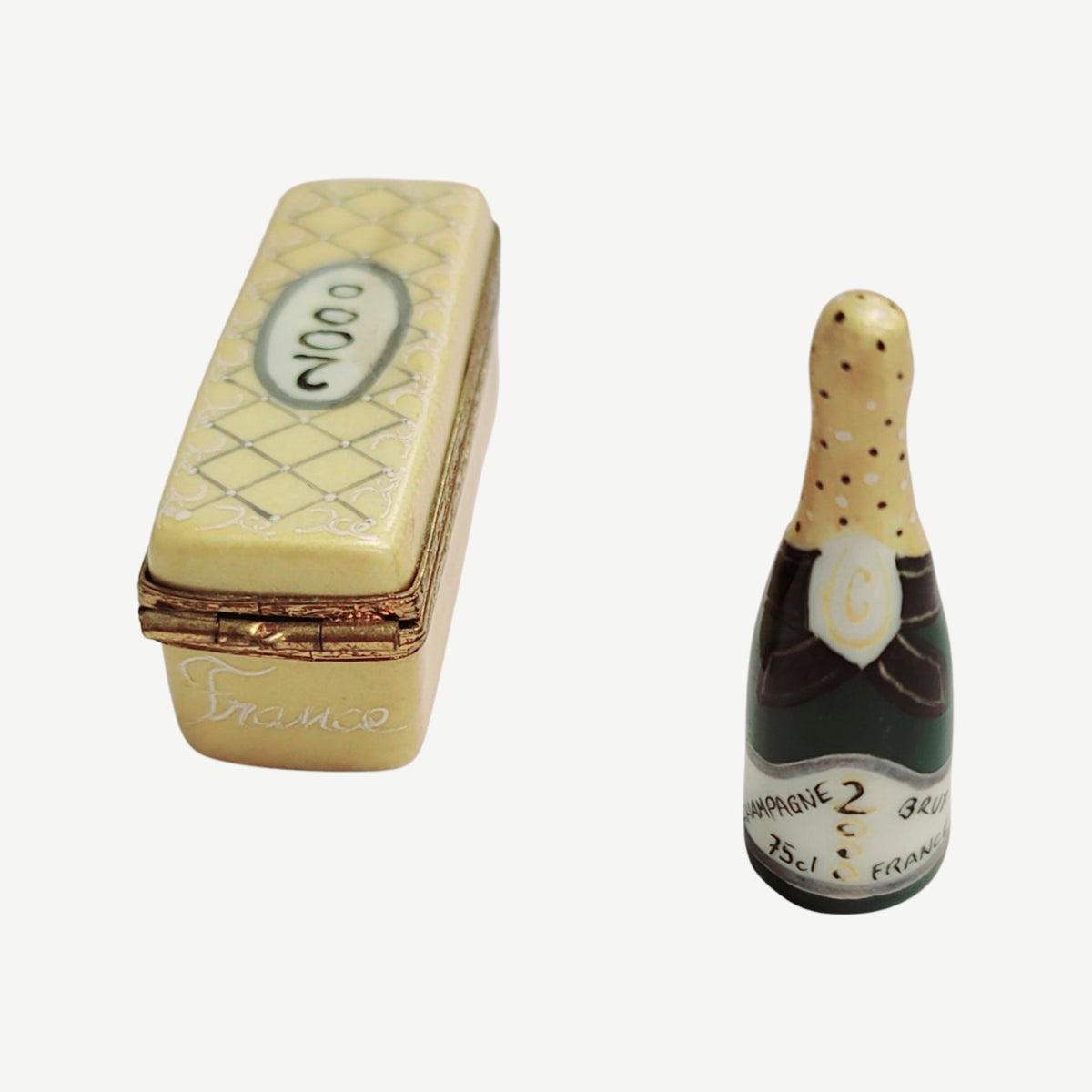 2000 Bottle of Champagne Limoges box, an heirloom-quality piece for collectors