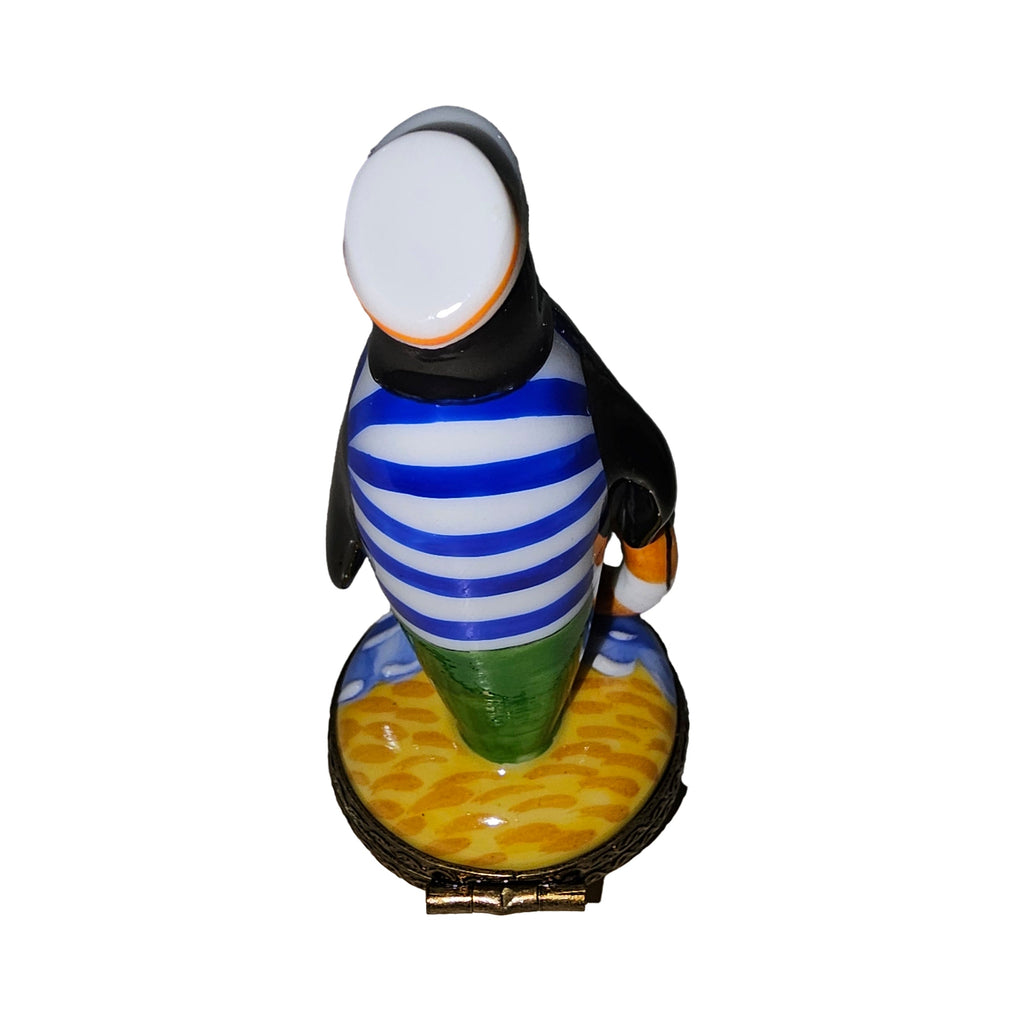 Penguin Lifeguard Limoges Box Figurine, view 4