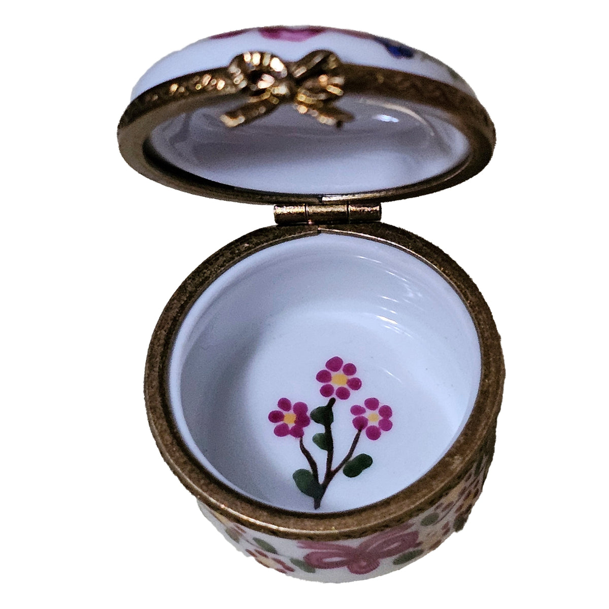 Baby First Tooth Small Round Pink Keepsake Limoges, view 2