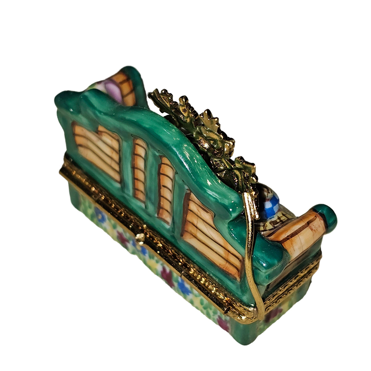 Garden Bench w Hat Limoges Box Shop, view 3