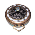 Pocket Watch Green Limoges Figurine Charm for Collectors, a hand-painted Limoges porcelain gift