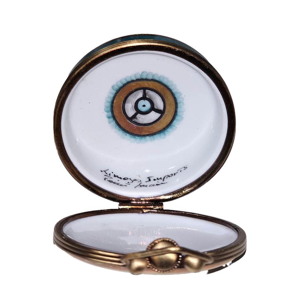 Gold Hat Box w/ Removable Black Hat, view 3