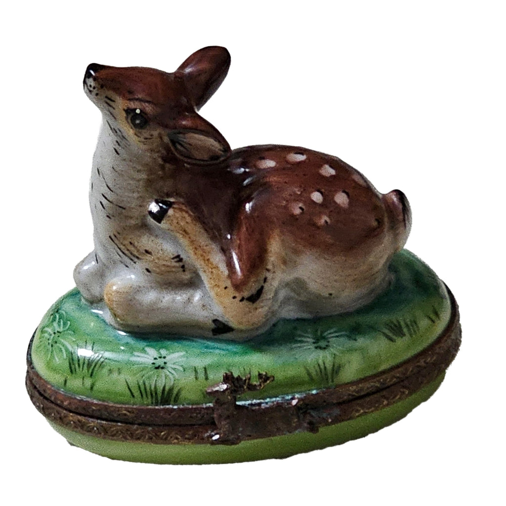 Brown Deer Limoges Box for Collectors, a hand-painted Limoges porcelain gift