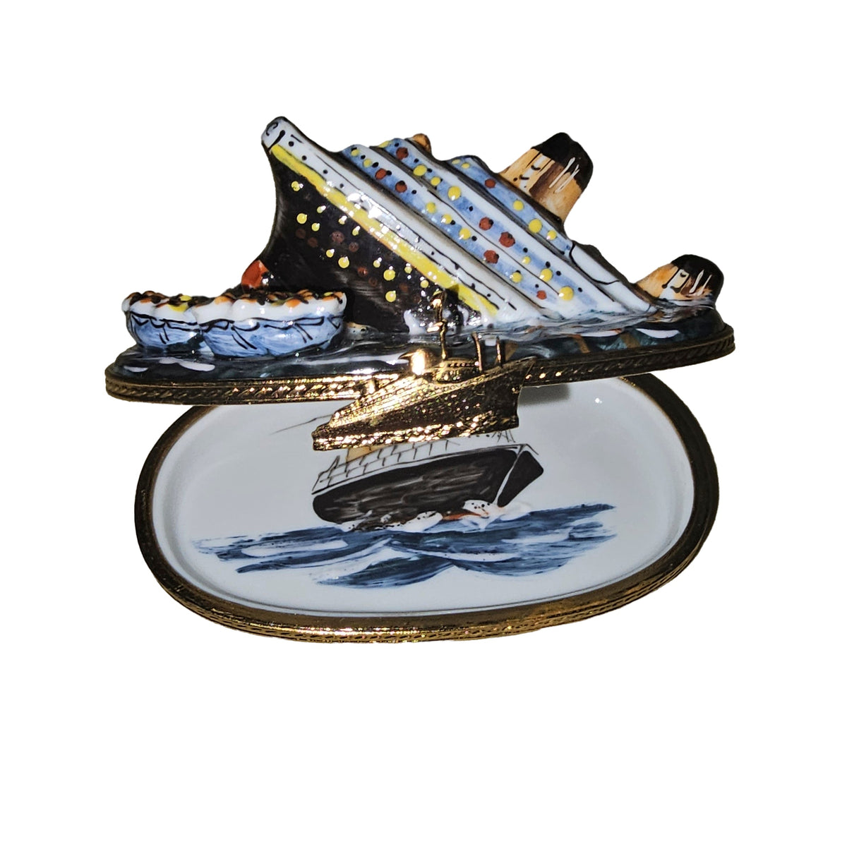 Sinking Titanic Limoges Box for Collectors, view 2