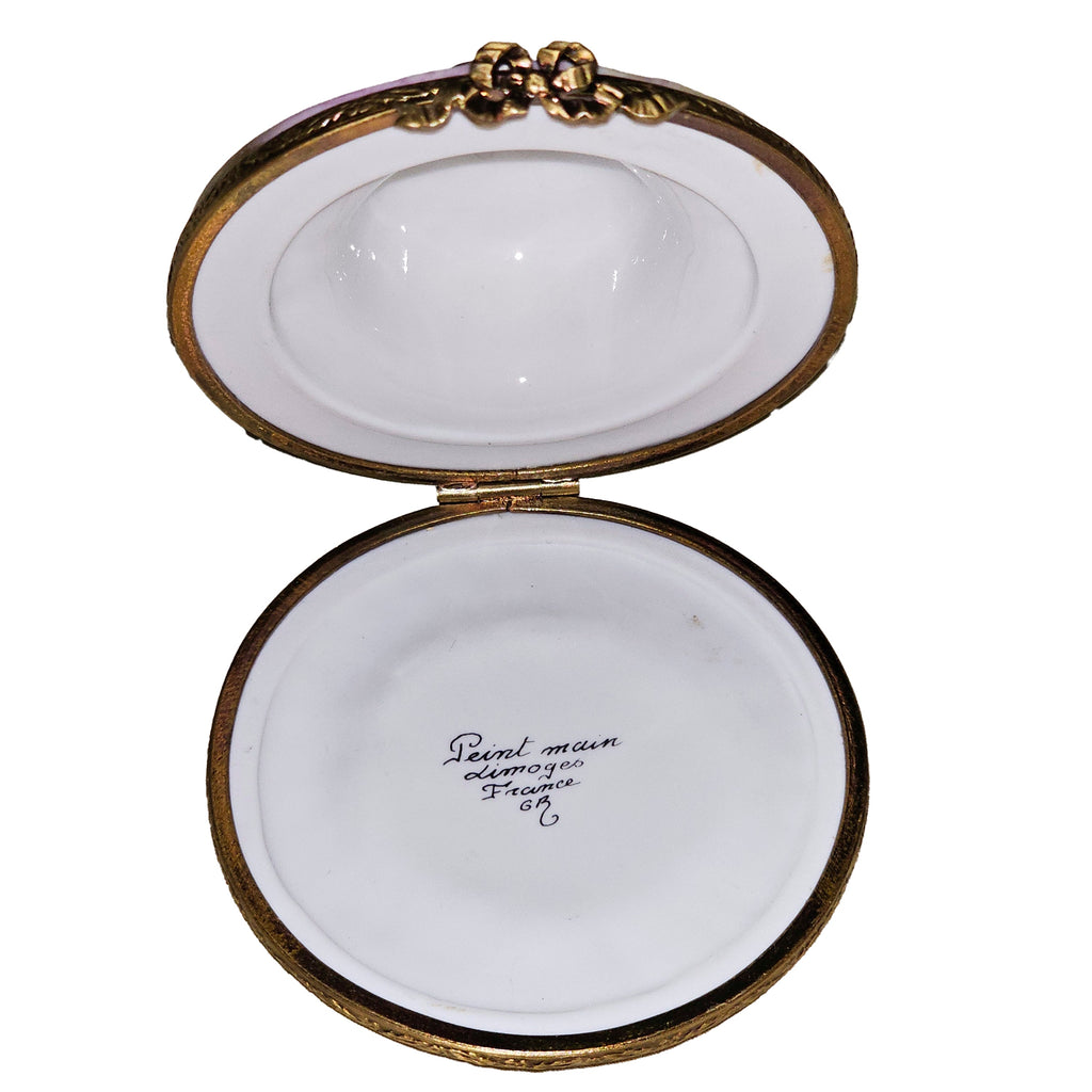 Rosard Garden Hat Limoges Box Collectible, view 2