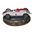 Race Car Red Stripe Grand Prix Box, a hand-painted Limoges porcelain gift