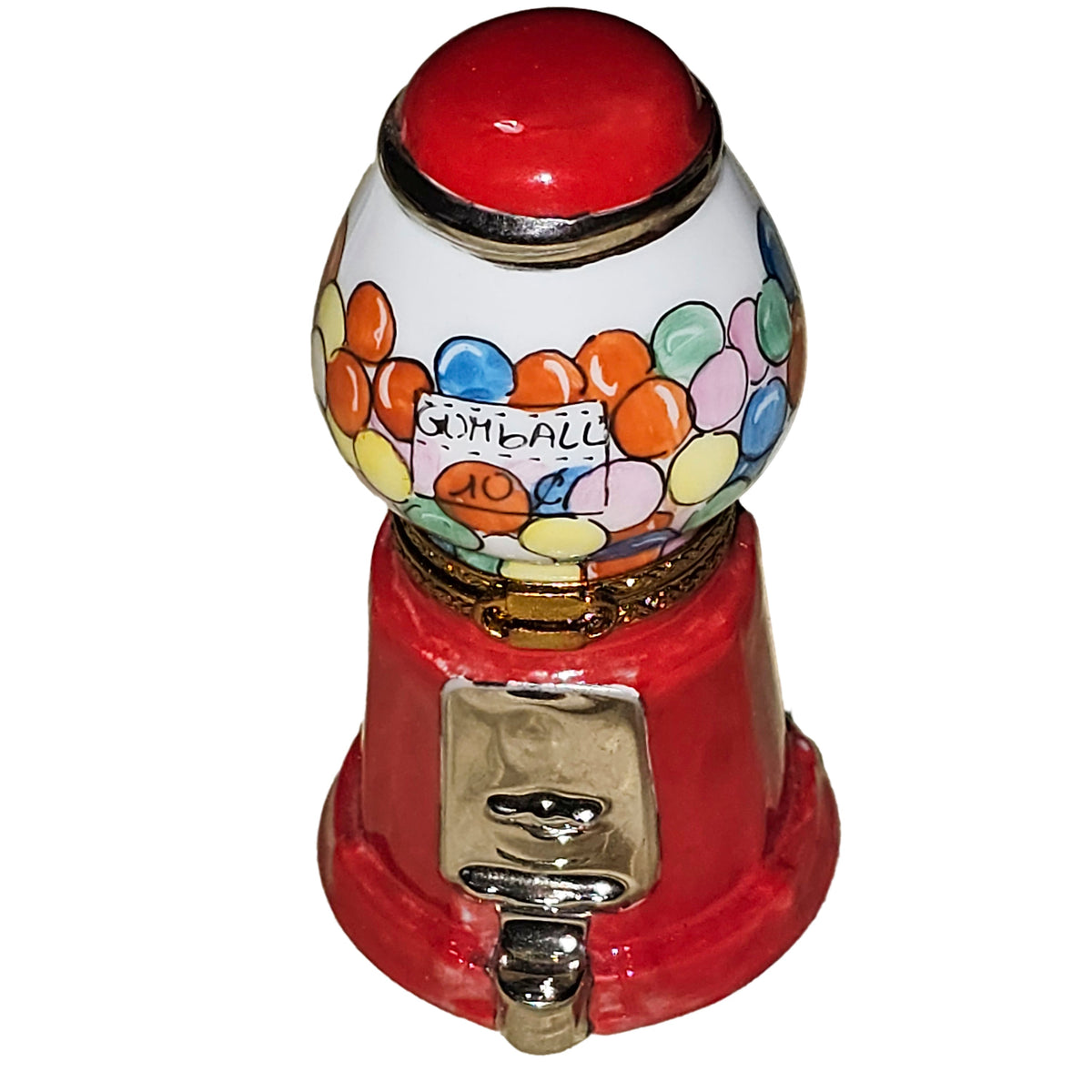 Red Gum Ball Machine Limoges Box, view 3