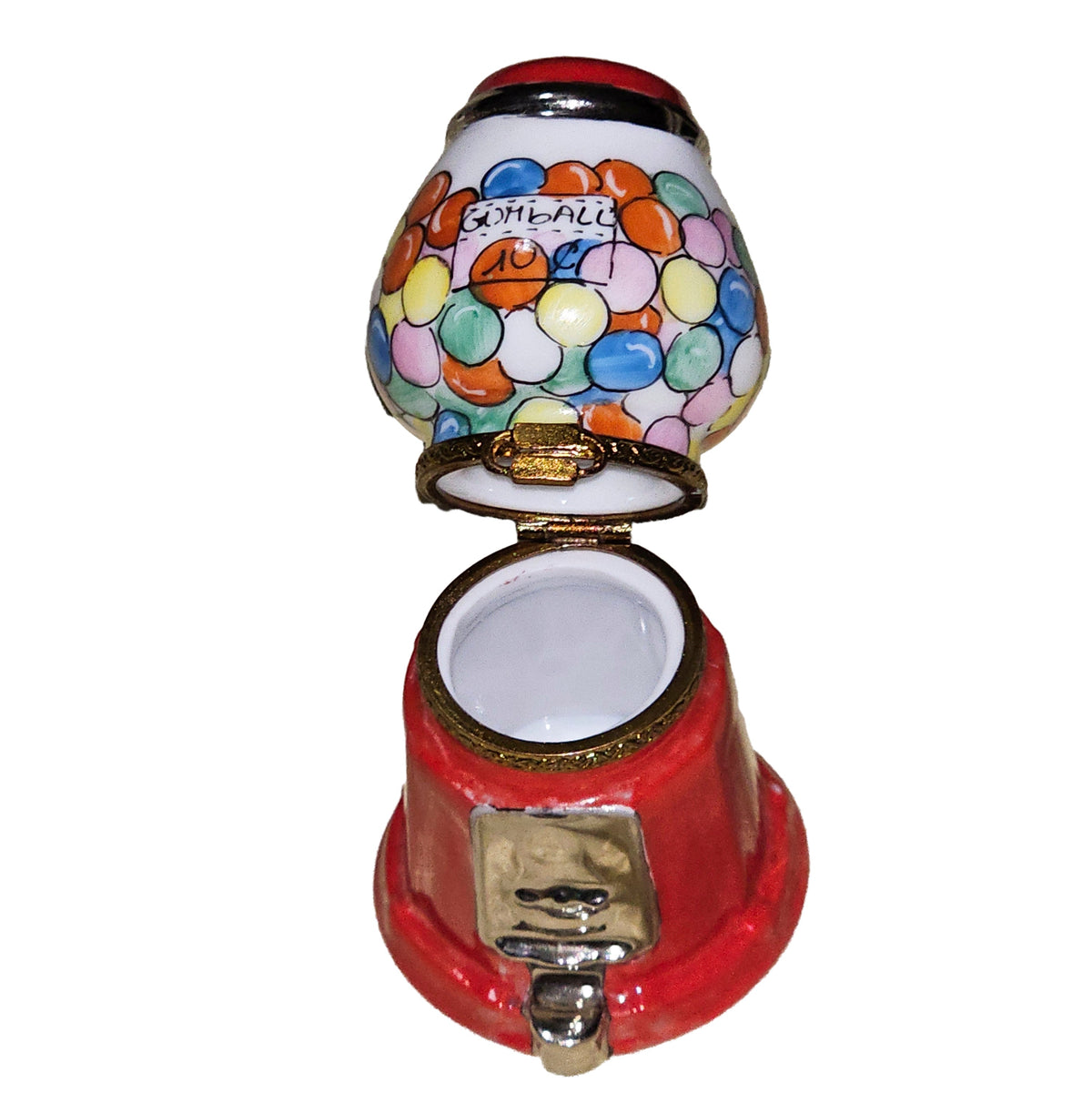 Red Gum Ball Machine Limoges Box, view 2