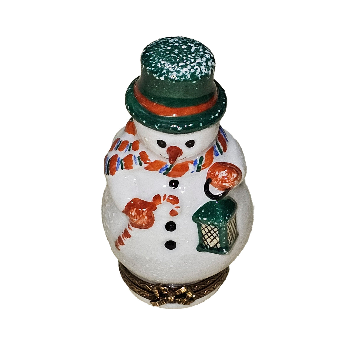 Snowman Green Hat Lantern for Holiday Cheer, view 3