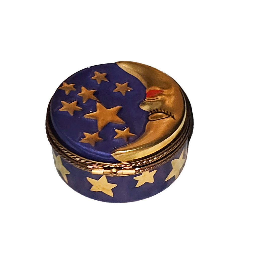 Moon and Stars Embossed Round Box, view 2
