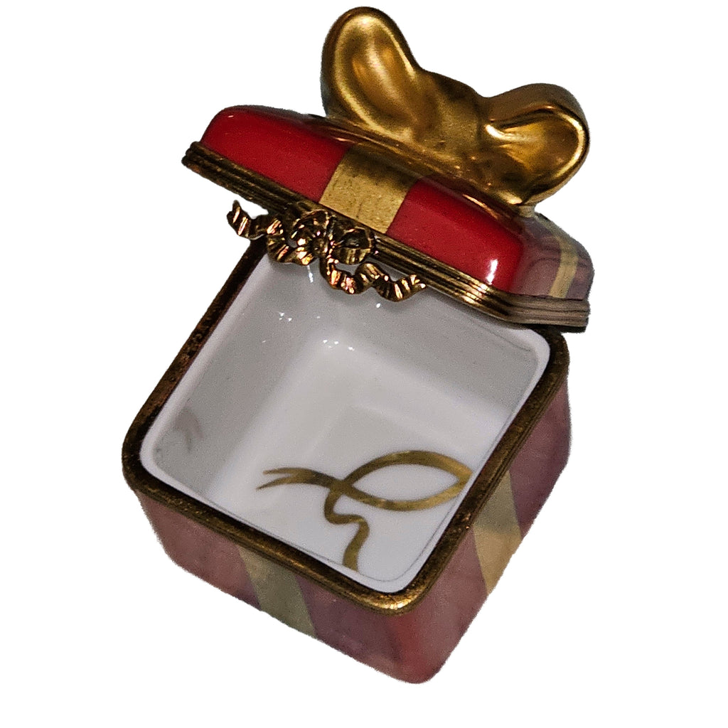 Red Gift Box w Gold Box Elegant, view 2