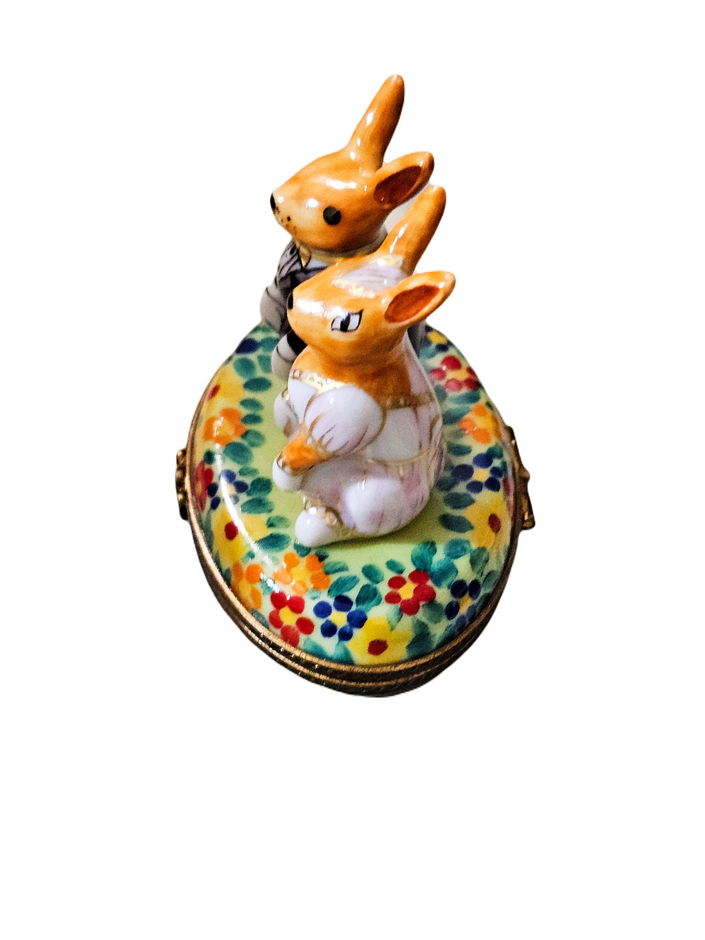 Wedding Rabbits Porcelain Art Object, view 2