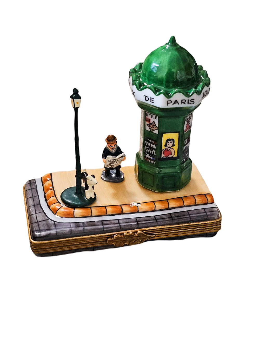 Paris Newstand Box for Collectors, a hand-painted Limoges porcelain gift