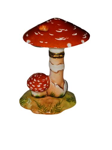 Large Yellow Mushroom Limoges Box, view 2