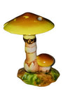 Large Red Mushroom Home Decor Piece, a hand-painted Limoges porcelain gift
