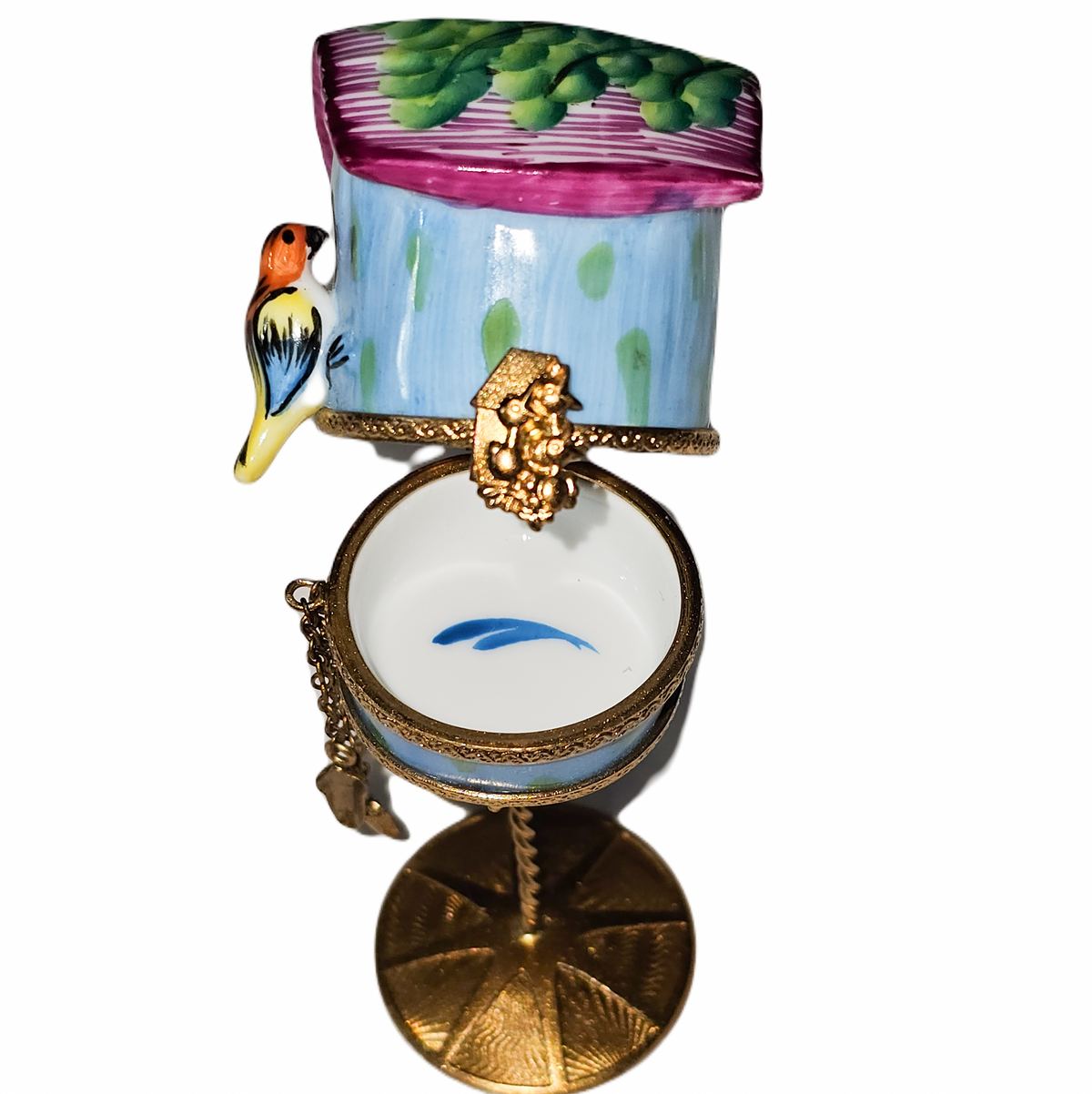 Whimsical Bird House in Stand Limoges Box, view 2