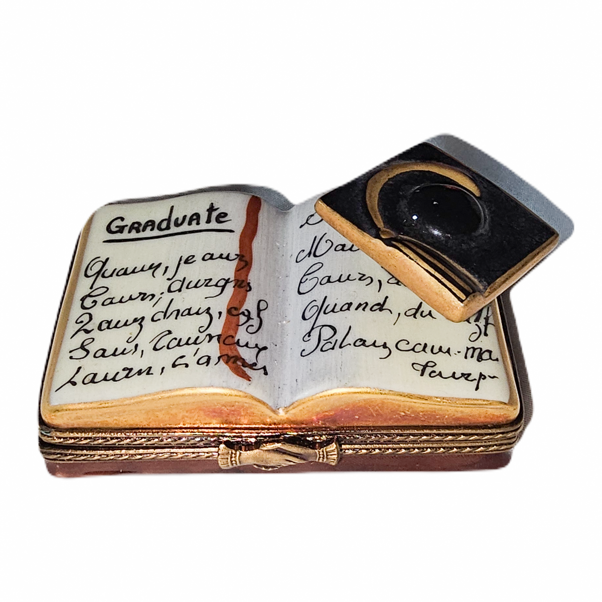 Graduation Cap on Book Limoges Box, view 3
