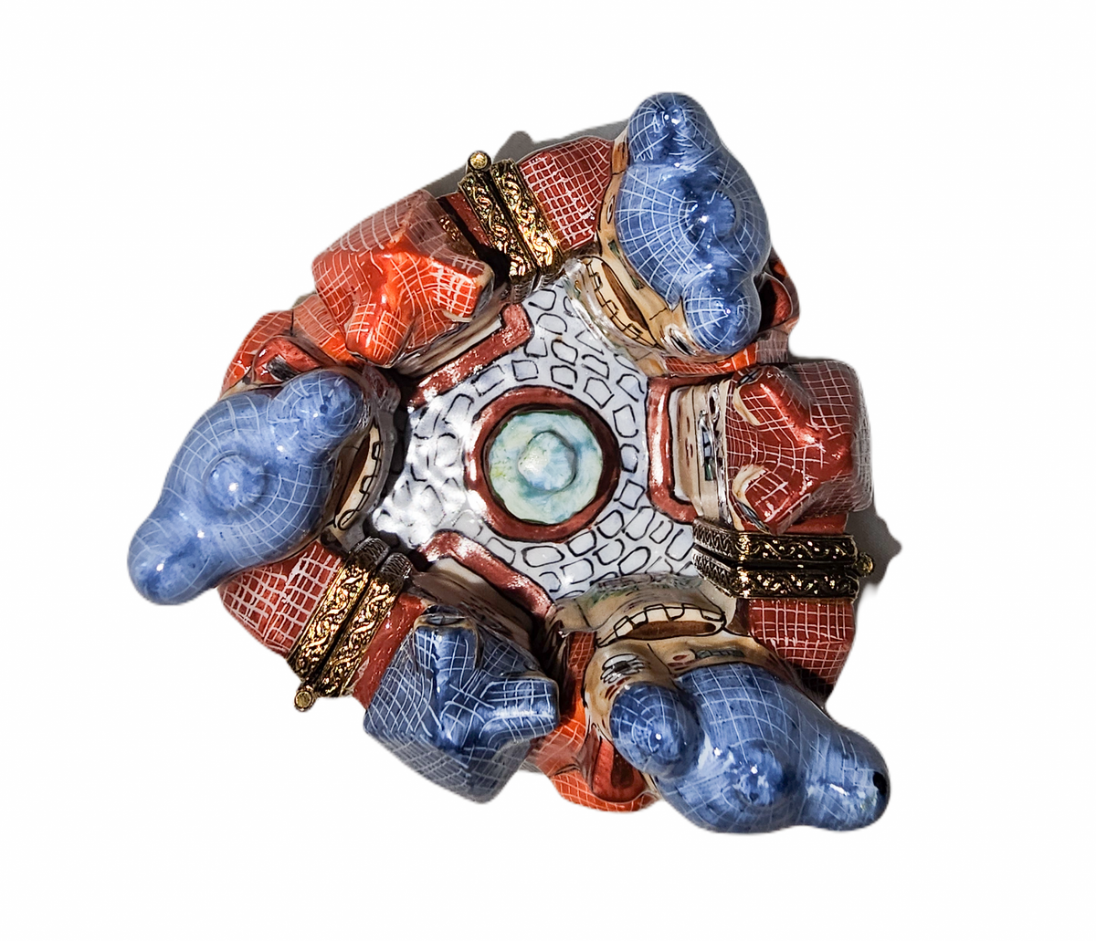 Gift idea for someone who loves France: 4 Hinged Medieval Village Castle Charm Limoges box