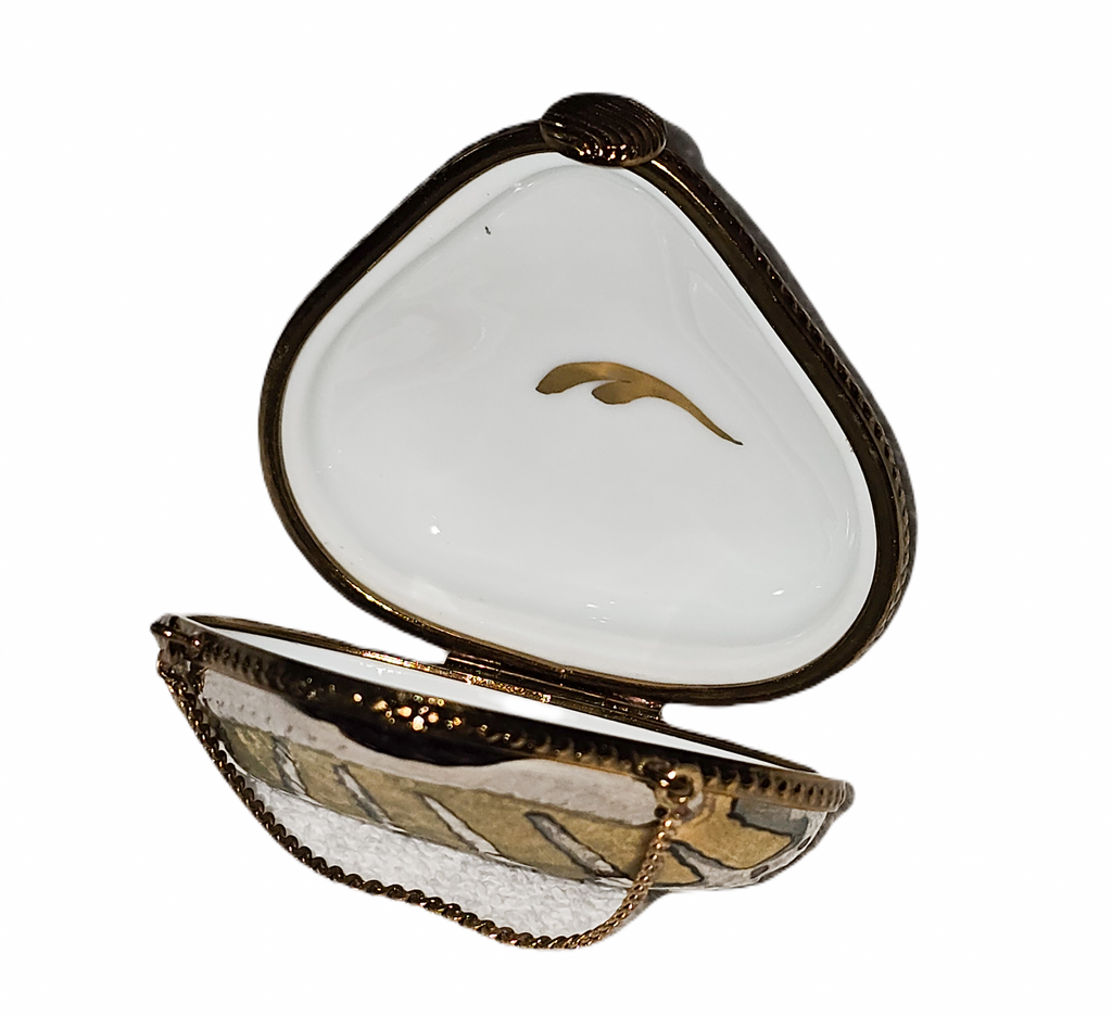 Gold Silver Purse Limoges Box Collectible, view 2
