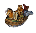 Noah's Ark Limoges Box for Animal Lovers, a hand-painted Limoges porcelain gift