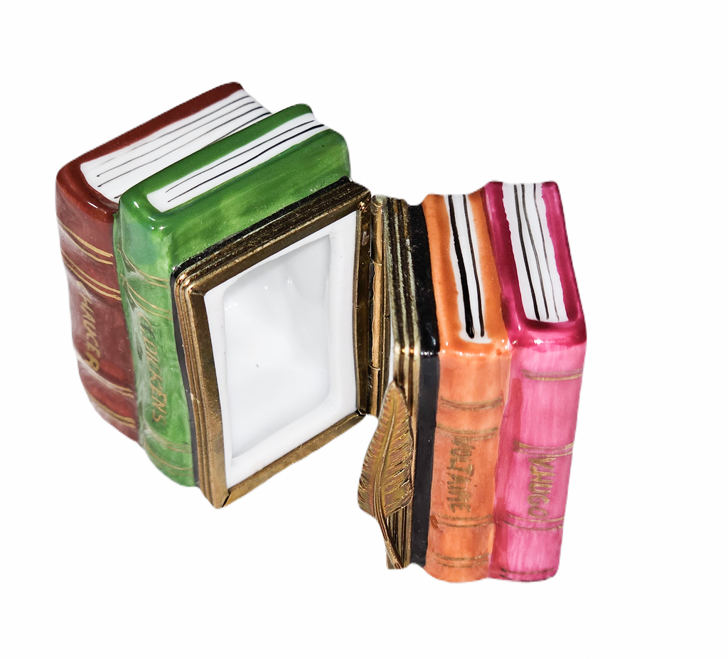 Stacked Literature Books Limoges Box for Book Lovers Gift, view 2