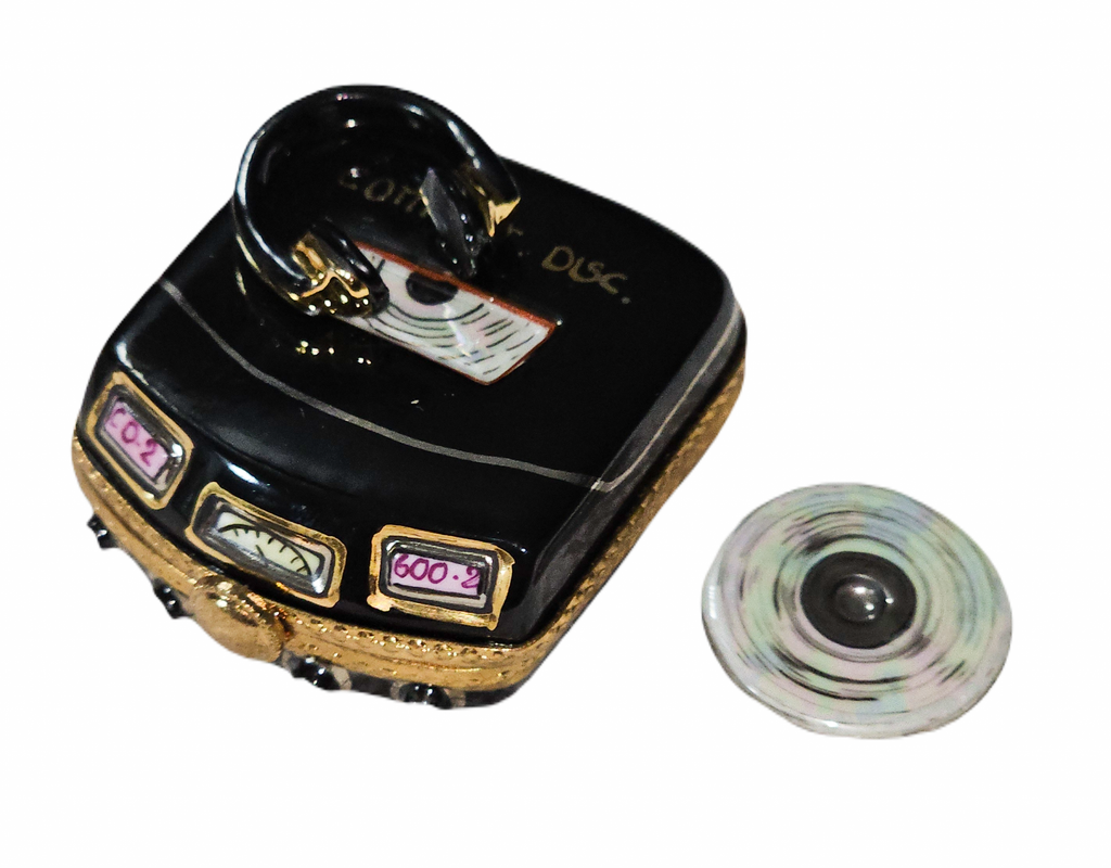 CD Player Delight for Music Lovers, a hand-painted Limoges porcelain gift