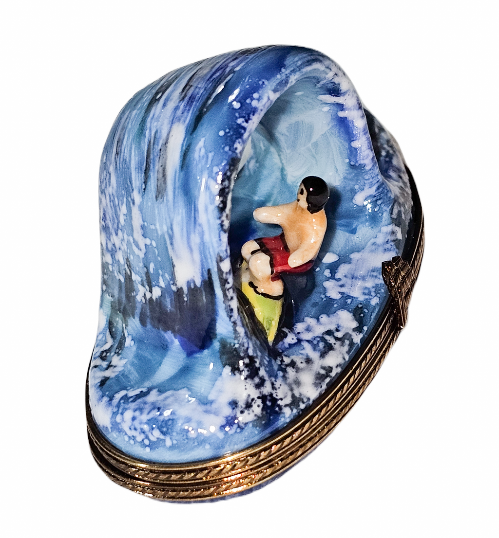Surfer on Wave Limoges Box Ocean Lovers Collectible, view 3