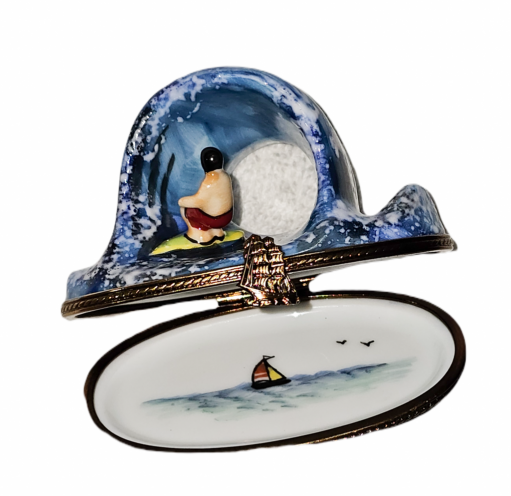 Surfer on Wave Limoges Box Ocean Lovers Collectible, view 2