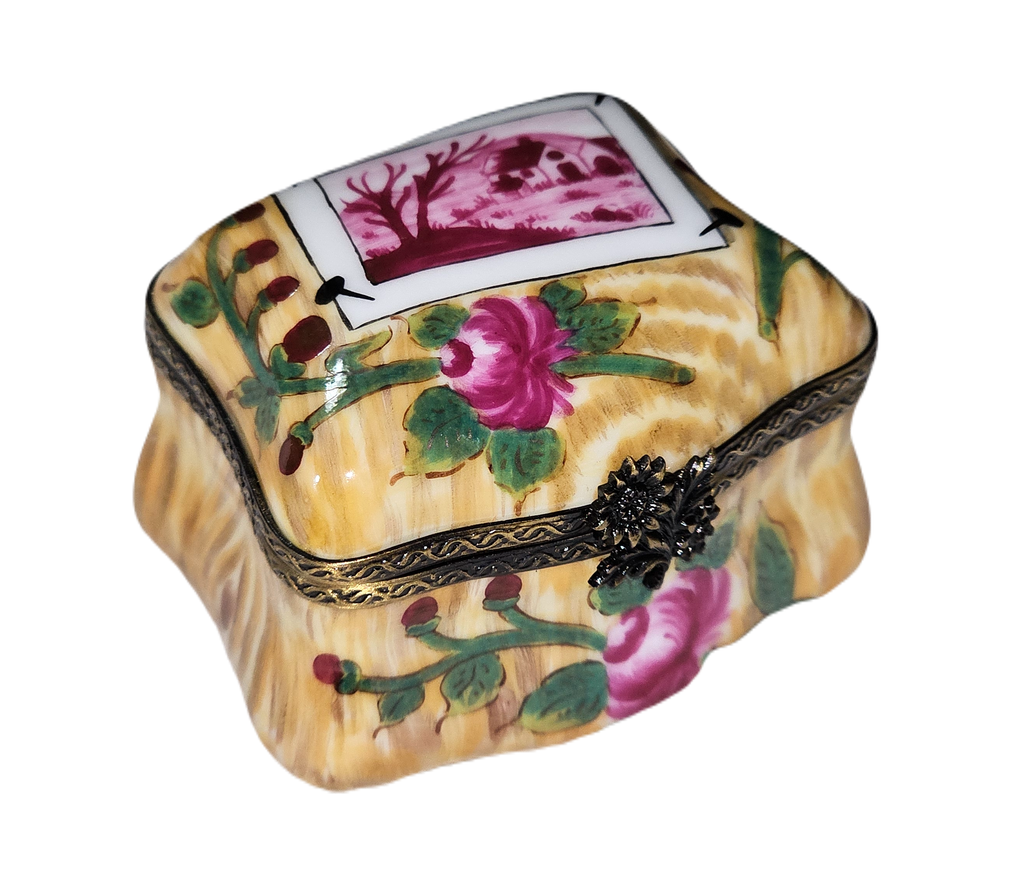Yellow Flowers W Home Decor Treasure Box Limoges, a hand-painted Limoges porcelain gift