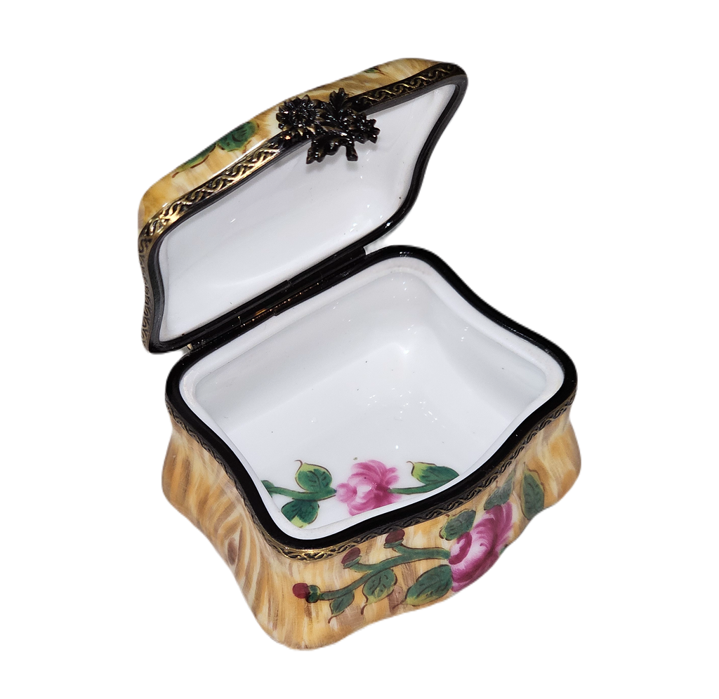Yellow Flowers W Home Decor Treasure Box Limoges, view 3