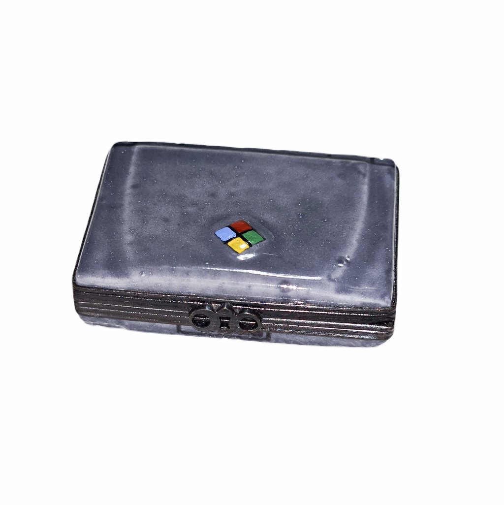 Windows Laptop Limoges Box for Collectors, a hand-painted Limoges porcelain gift