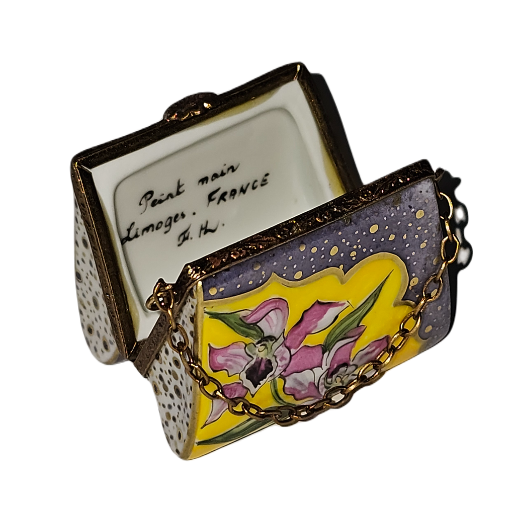 Hibiscus Flowers Purse Limoges Box, view 2