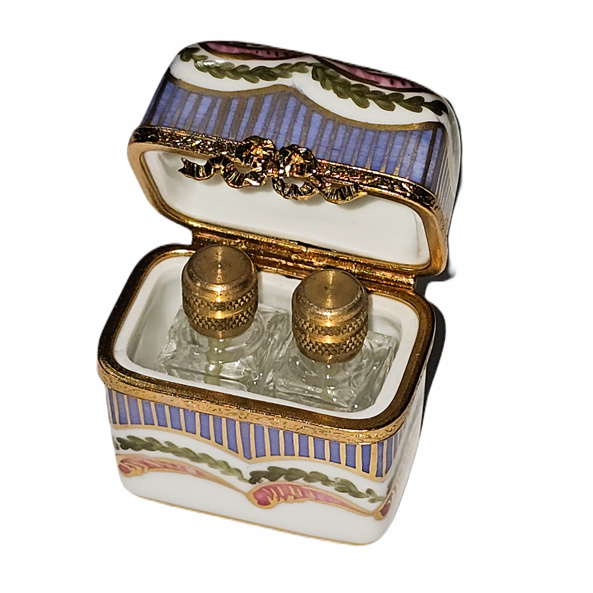 Herand Purple Double Perfume Box for Collectors Limoges, view 2