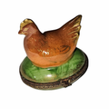 Brown Hen Limoges Box for Collectors, a hand-painted Limoges porcelain gift