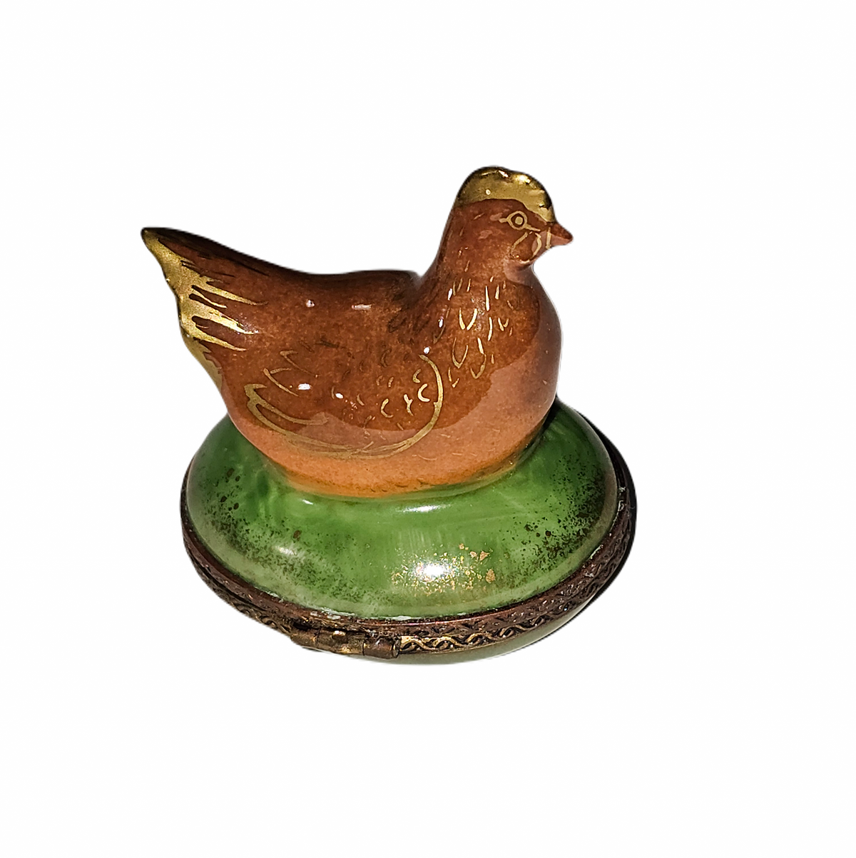 Brown Hen Limoges Box for Collectors, view 3