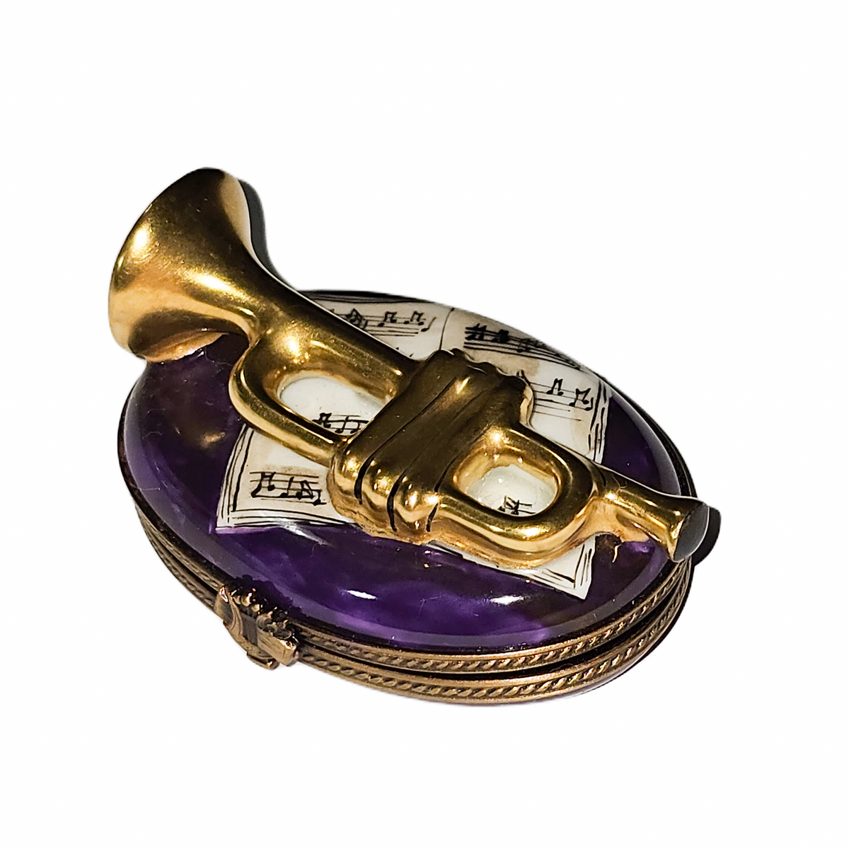 New Orleans Jazz Trumpet on Purple Base, view 3