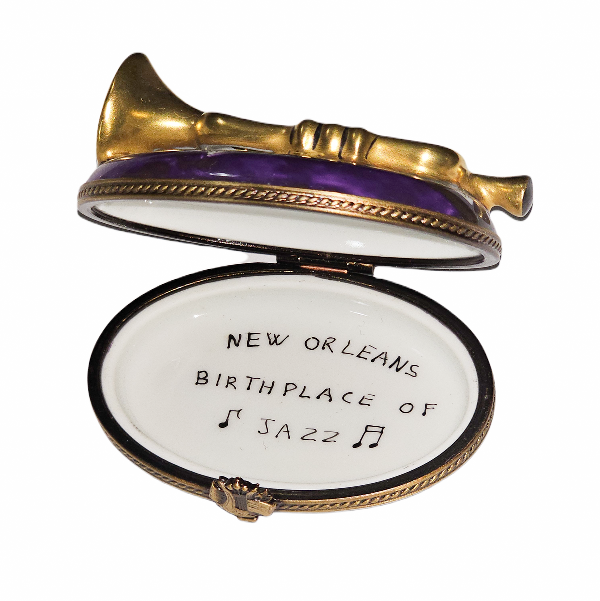 New Orleans Jazz Trumpet on Purple Base, view 2