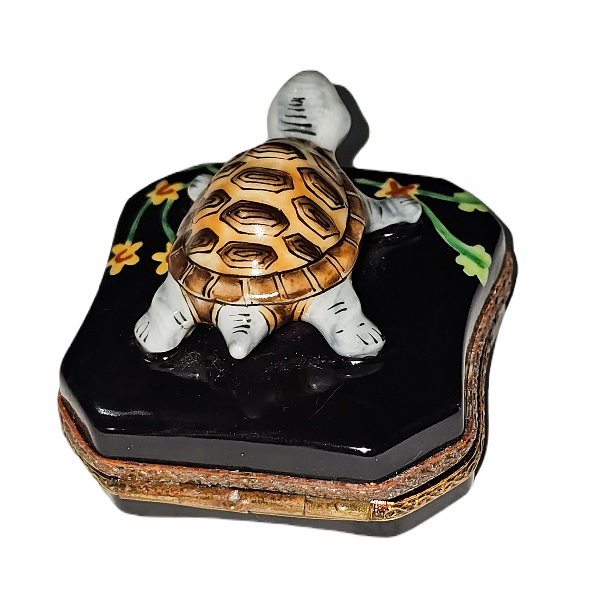 Turtle with Flowers Limoges Box, view 4
