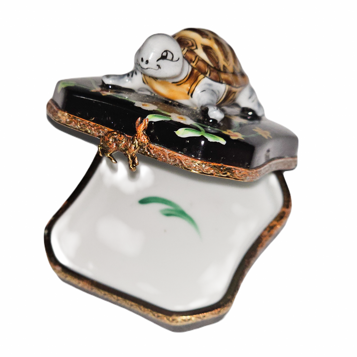 Turtle with Flowers Limoges Box, view 2
