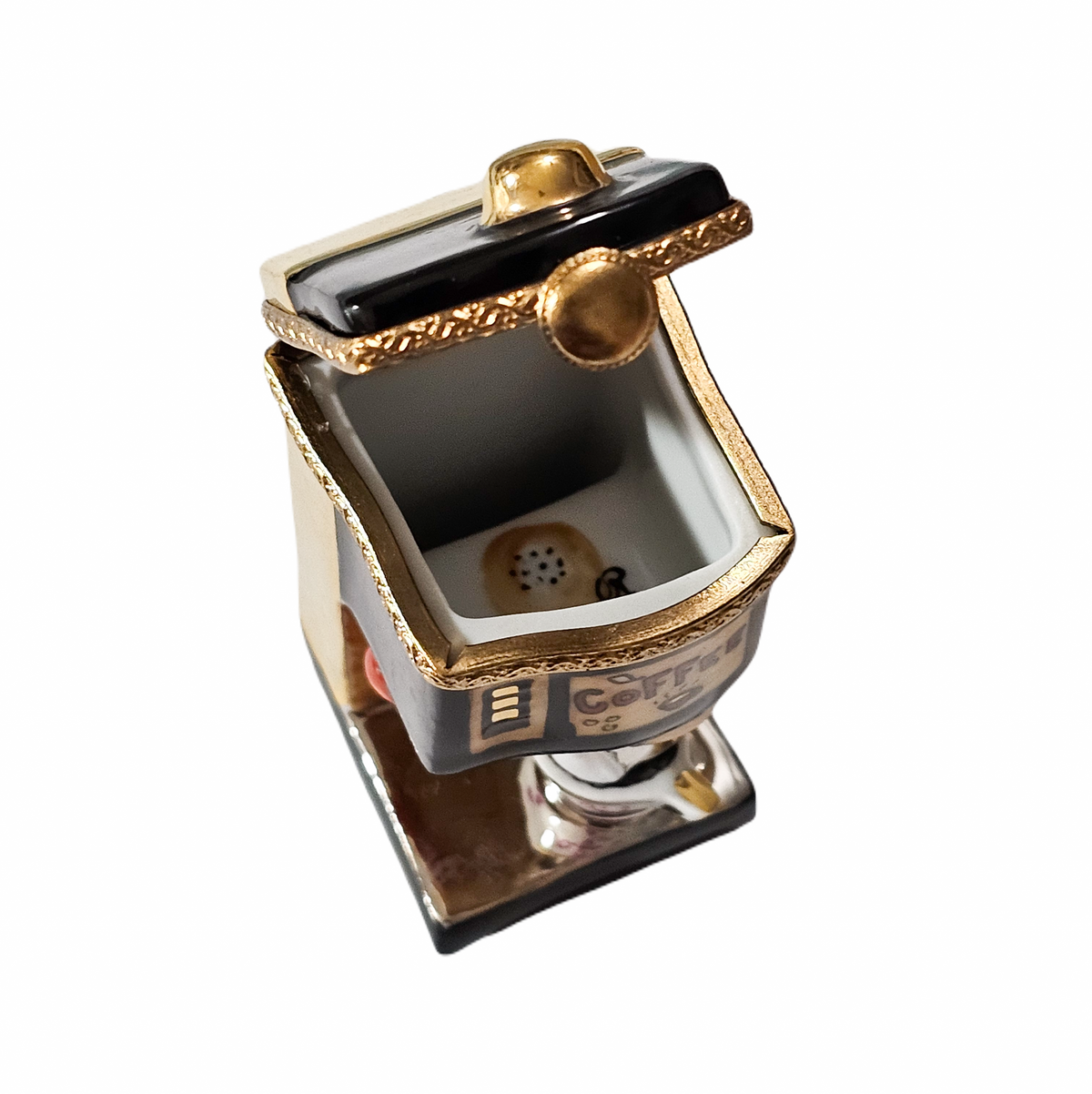 Coffee Expresso Black Silver Limoges Box for Coffee Lovers, view 2