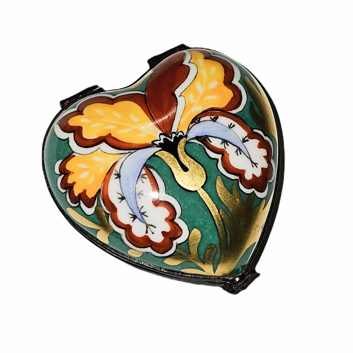 Orchid Porcelain Heart Box for Elegant Decor, view 3