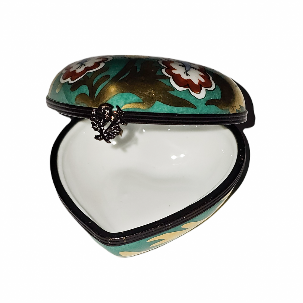 Orchid Porcelain Heart Box for Elegant Decor, view 2