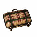Plaid Suitcase Limoges Box for Collectors, a hand-painted Limoges porcelain gift