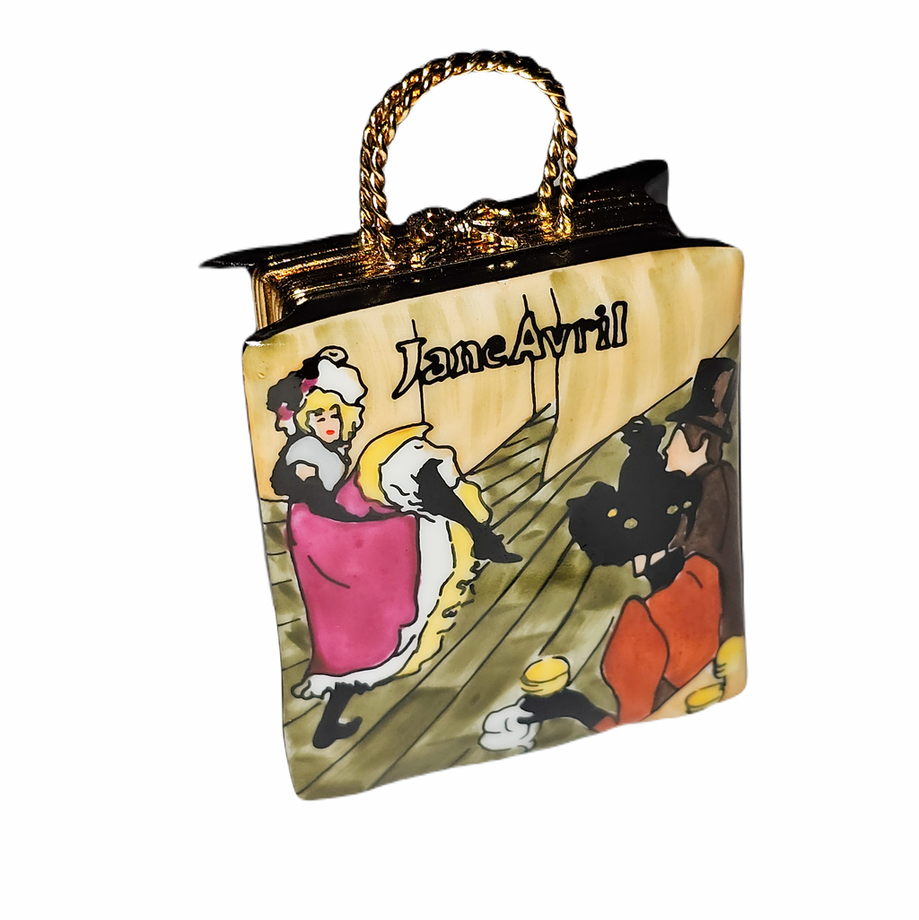 Moulin Rouge Shopping Bag Jane Avril, a hand-painted Limoges porcelain gift