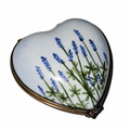 Forget Me Not Light Blue Heart Keepsake, a hand-painted Limoges porcelain gift