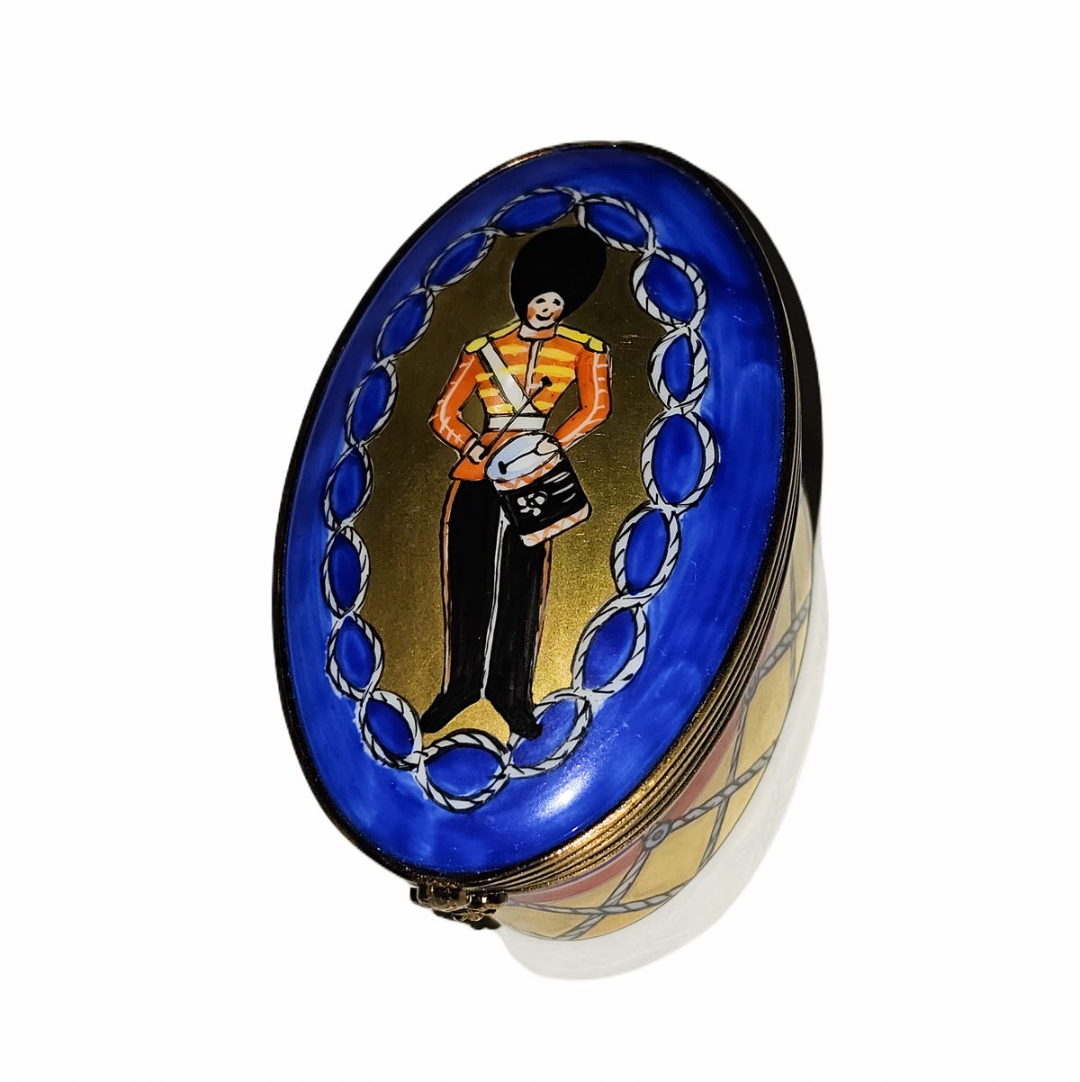 Toy Soldier Oval Limoges Box for Collectors, a hand-painted Limoges porcelain gift