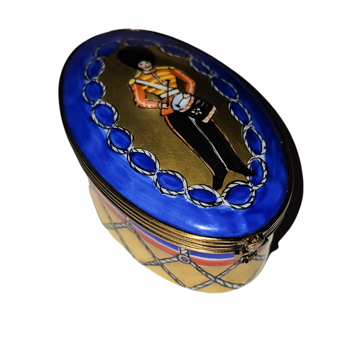 Toy Soldier Oval Limoges Box for Collectors, view 3